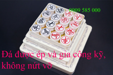 Quân cờ tướng bằng đá ngọc hoa (nhiều size)